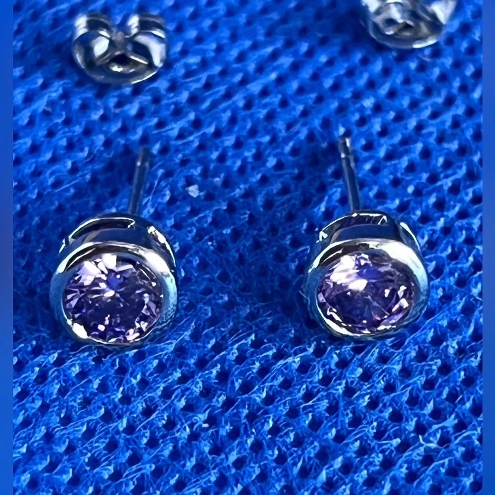 Sterling Silver Gemstone Earrings - Picture 1 of 5
